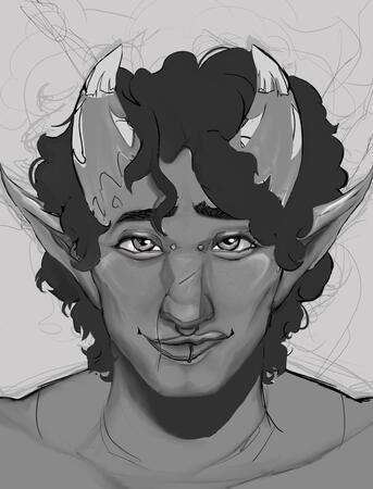 1 Greyscale Sketch Headshot - £25